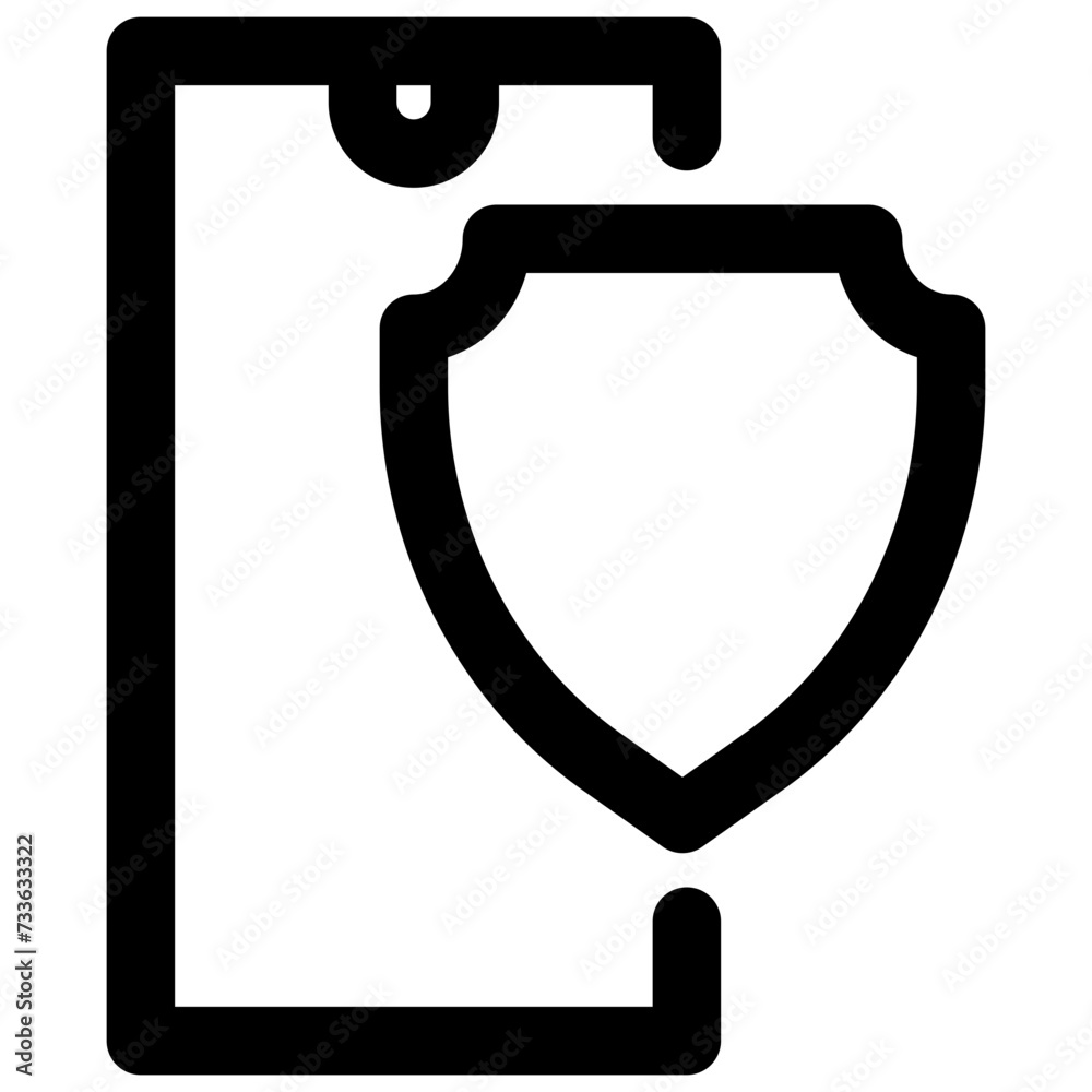 phone protection vector outline icon phone protection vector outline icon