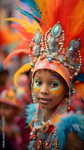 a child celebrating carnival 