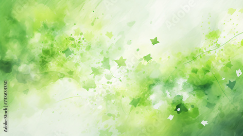 Abstract watercolor green background