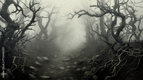 eerie horror landscape