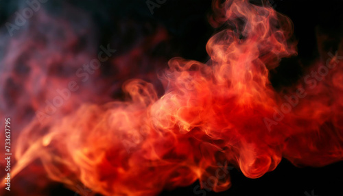 A vivid display of flames and smoke, captured mid-motion, creating a dynamic and dramatic visual effect. Ideal for backgrounds or illustrating heat and energy.