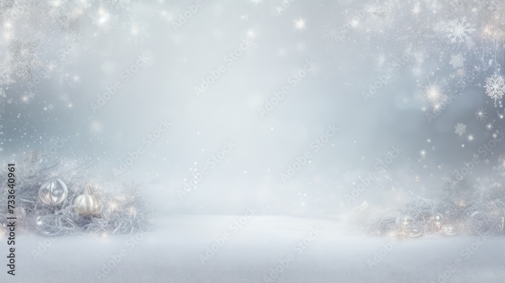 shimmering silver holiday background