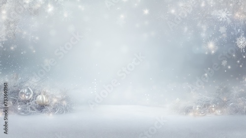 shimmering silver holiday background © PikePicture