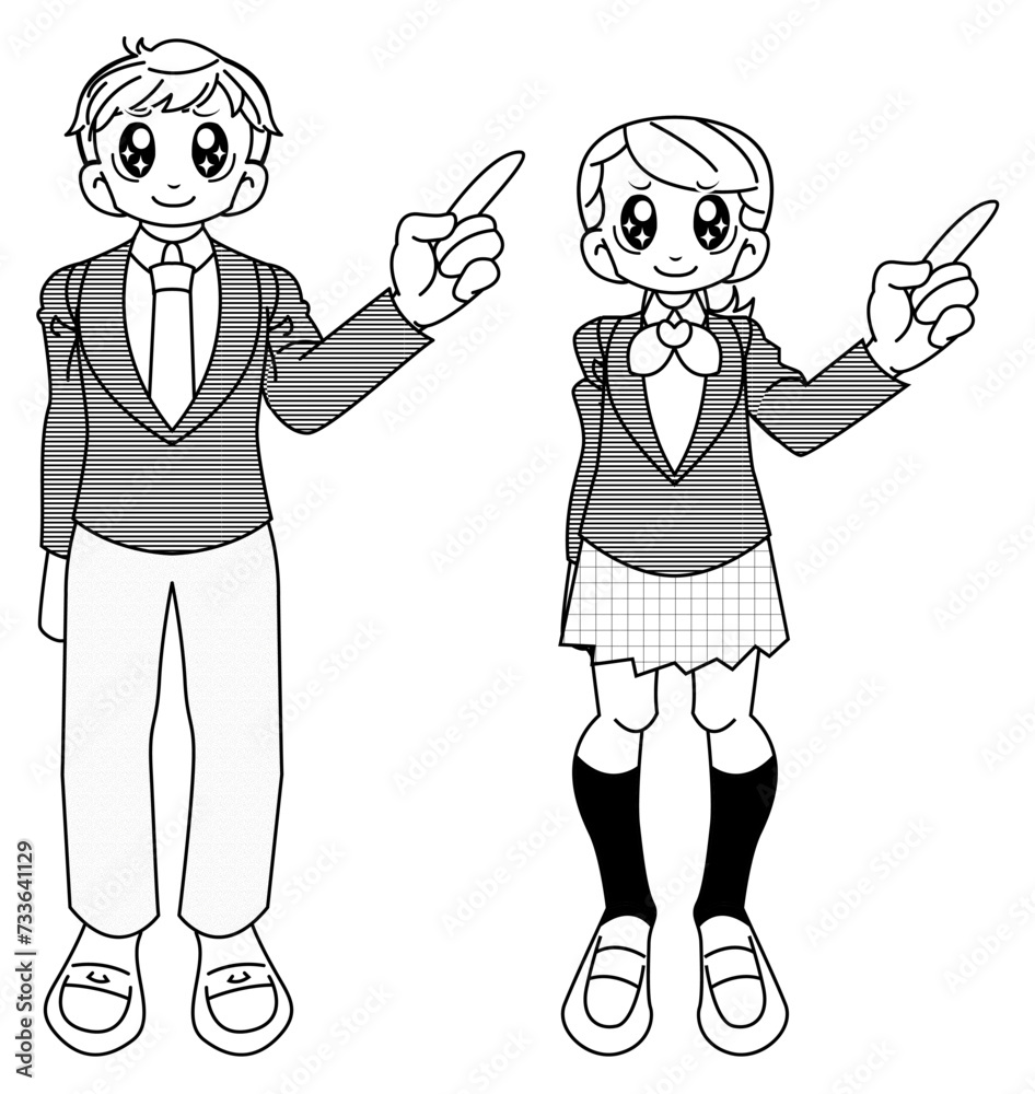 リアクションする学生 リアクションする学生
