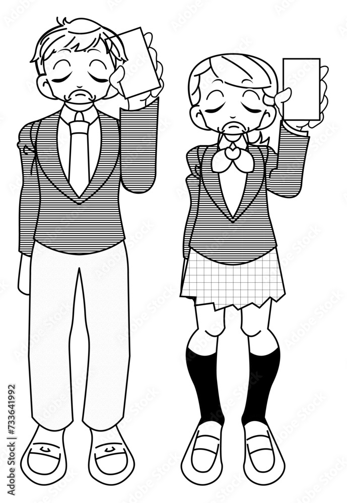 リアクションする学生