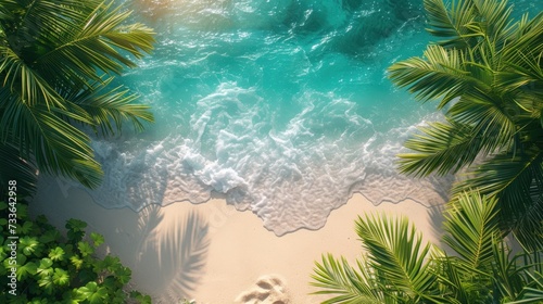 Serene Tropical Beach Paradise from Above © Viktor