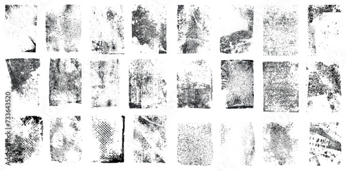 Set of Grunge Texture Stamp. Grunge shapes