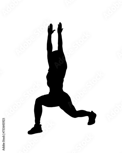 Vector of sports girls gymnastics exercise poses silhouettes isolated on white background