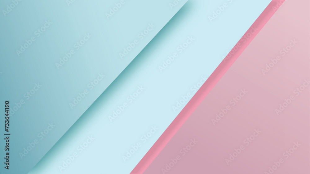 Abstract Pink and Blue Diagonal Split Background