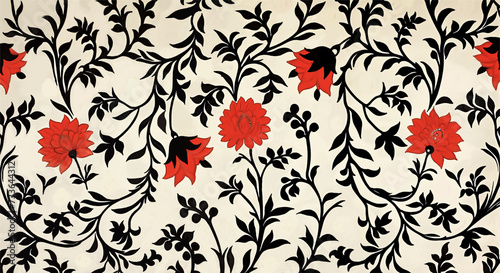botanical motifs  seamless pattern