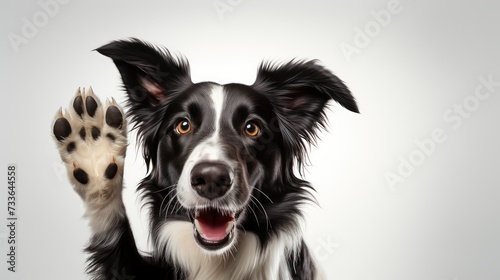 border collie dog on a white background © Zain Graphics