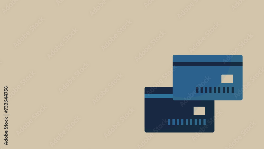 Vector illustration of two credit cards. Vector illustration of two credit cards.