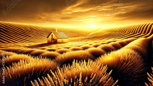 黄金の田園風景