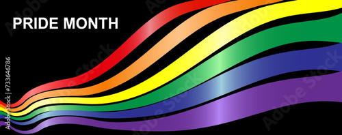 Rainbow. Imitation of watercolor. Bright vector illustration.Red, orange, yellow, green, blue, purple textured stripes. Gay pride LGBT flag.