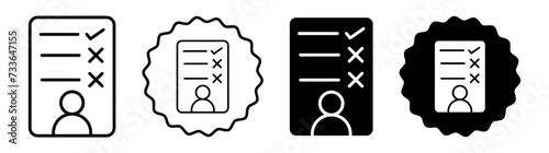 Attend set in black and white color. Attend simple flat icon vector