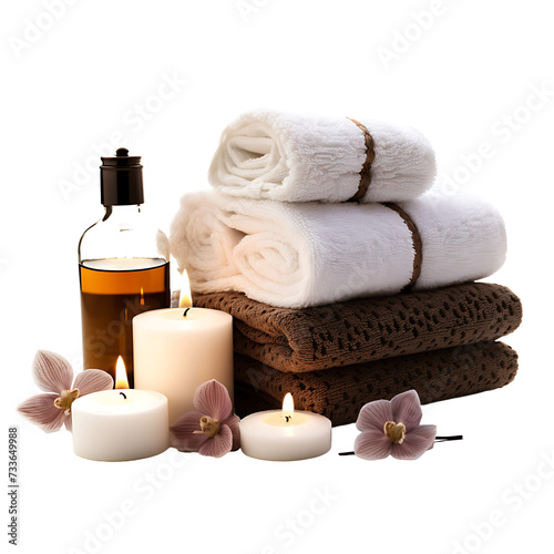 Spa Supplies with Clear Background Transparency