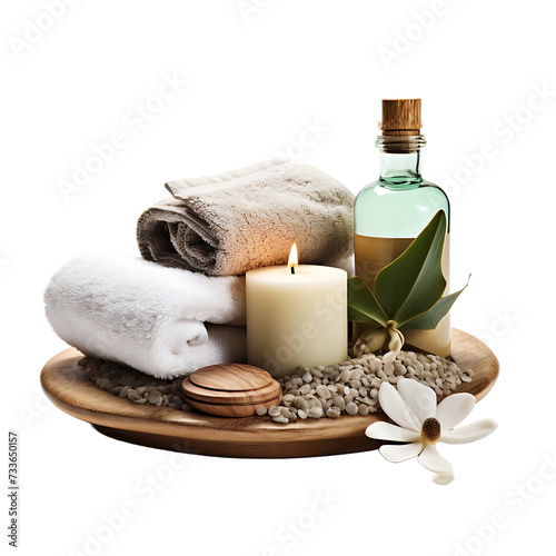 Spa Supplies with No Background Clutter