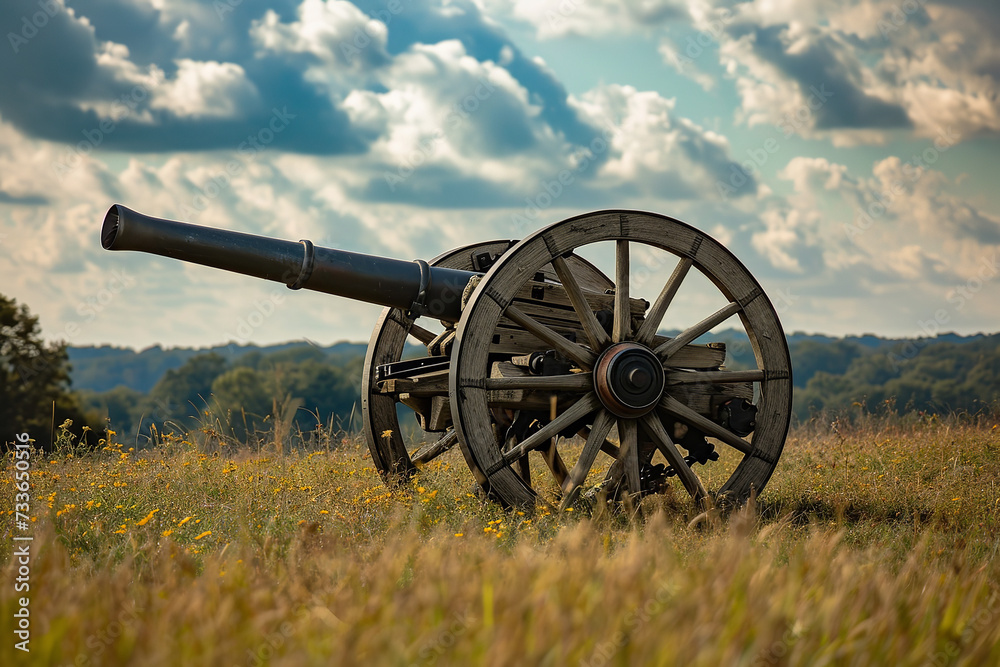 highlighting artillery and cannon placements during the conflict.