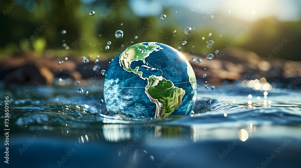 World Water Day, save water and world environmental protection concept World Water Day, save water and world environmental protection concept