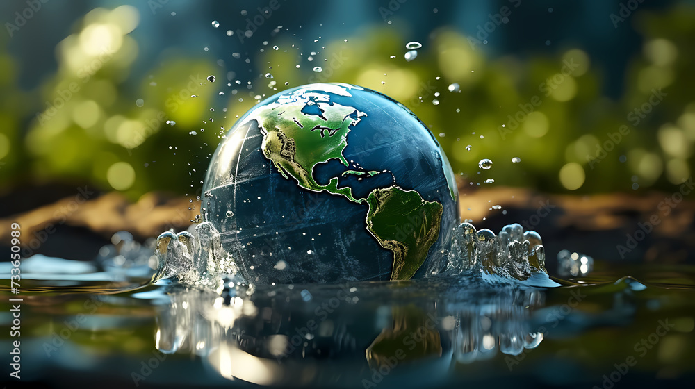 World Water Day, save water and world environmental protection concept World Water Day, save water and world environmental protection concept