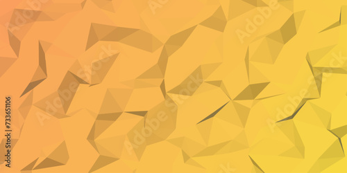 Yellow  Abstract Low Poly with triangle shapes Design. Modern Green mosaic with textured overlap layer background. The background for the web site  the texture of triangulation