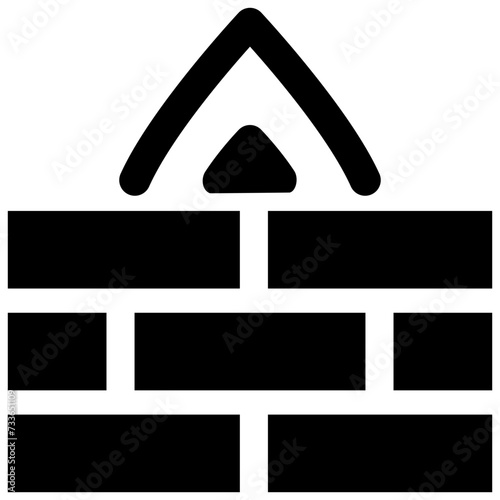 firewall vector glyph icon