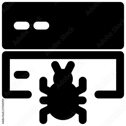 storage infected vector glyph icon