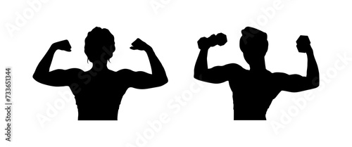 Vector of sports girls gymnastics exercise poses silhouettes isolated on white background