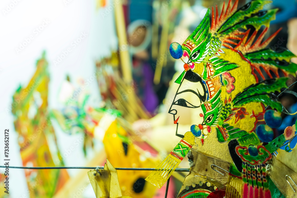 Obraz premium Traditional Chinese shadow play performance