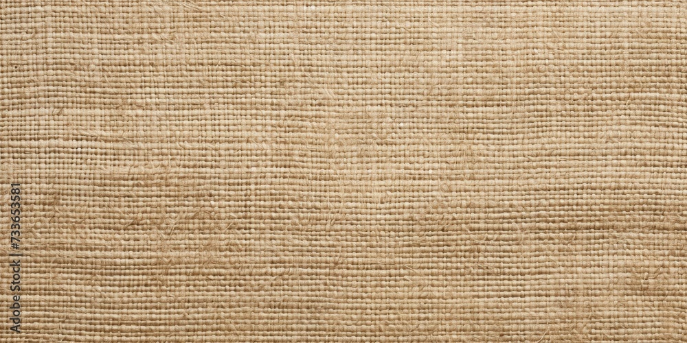 Jute hessian sackcloth canvas woven texture pattern background in light beige cream brown color
