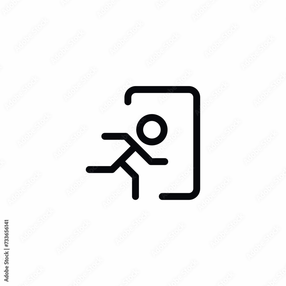 Exit Vector Icon Sign Symbol