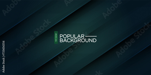 Abstract futuristic dark green background template vector with shadow and lights. Green background with cool pattern design. Eps10 vector photo