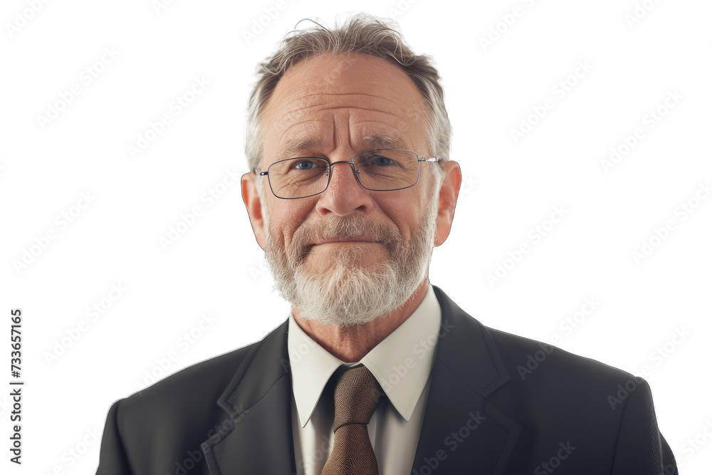 Senior Executive with Beard and Glasses Isolated Transparent PNG Senior Executive with Beard and Glasses Isolated Transparent PNG