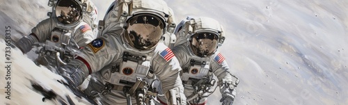 Astronaut background. Banner
