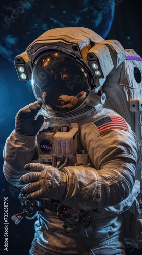 Astronaut background.  Vertical background 