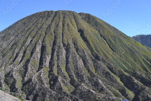 Wave pattern surface of Mount Batok. A volcano next to Mount Bromo in Bromo Tengger National Park, East Java, Indonesia. photo
