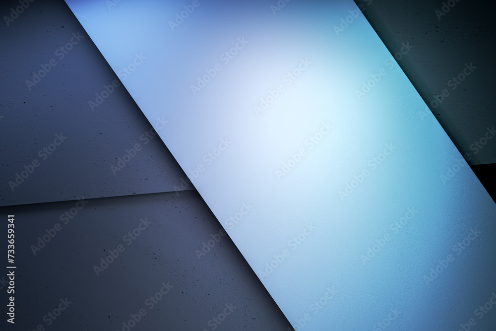 Creative gradient blue geometric background. Landing page concept. 3D Rendering. Creative gradient blue geometric background. Landing page concept. 3D Rendering.