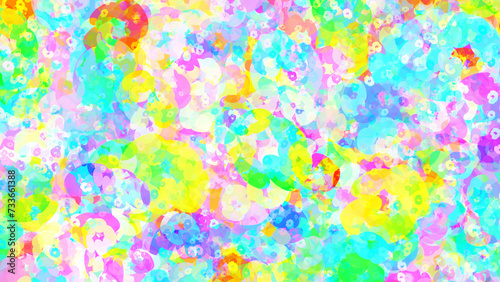 colorful confetti background flowers geometric texture 