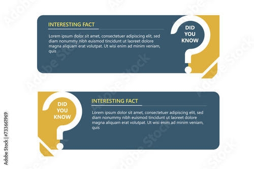 Did you know banner flat design template for education, business, advertising