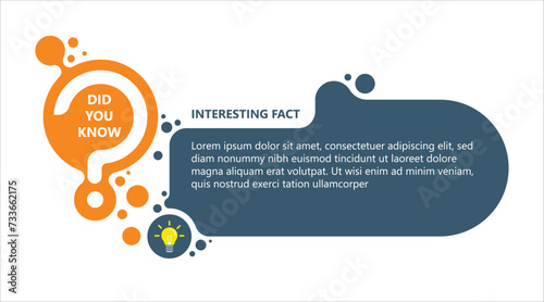 Did you know banner flat design template for education, business, advertising