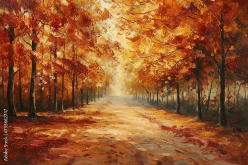 Autumn fall illustration background. 
