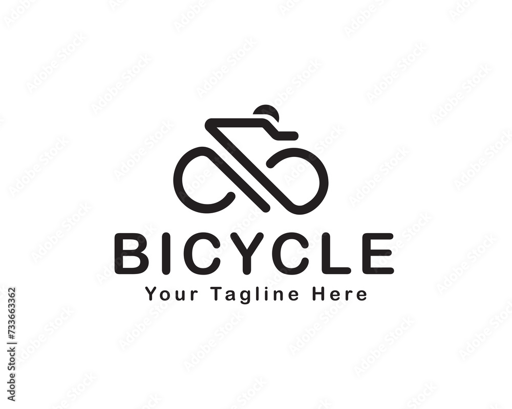 simple line art bicycle logo icon symbol design template illustration inspiration simple line art bicycle logo icon symbol design template illustration inspiration