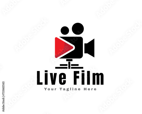 abstract media play camcorder logo icon symbol design template illustration inspiration