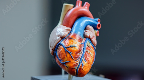 heart anatomy plastic science miniature models of human organs for chronic diseases and school science class education isolated background photo