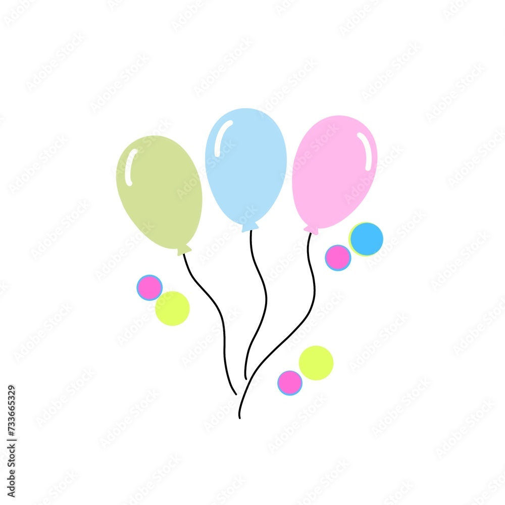 Colorful Balloon Bunch Design Colorful Balloon Bunch Design