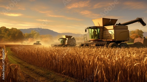 agriculture harvesting corn