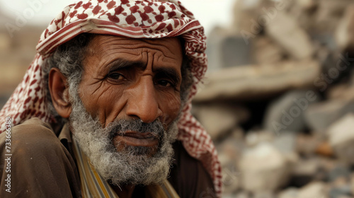 Portrait of an old man from Yemen
