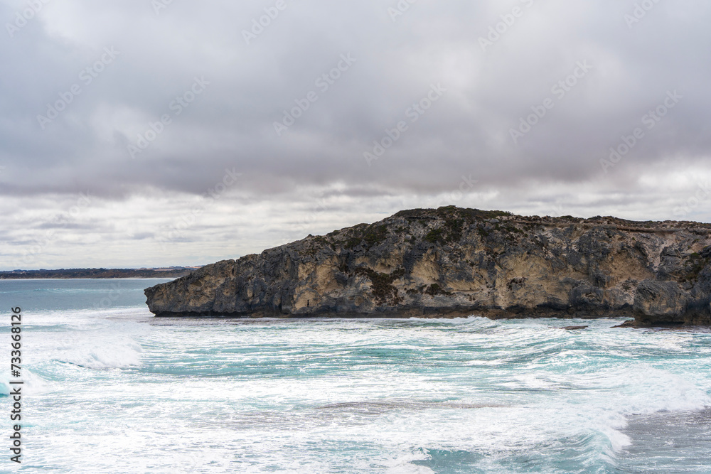 Rugged coastline of Kangaroo Island at Little Sahara Rugged coastline of Kangaroo Island at Little Sahara