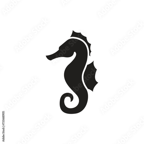 seahorse icon vector