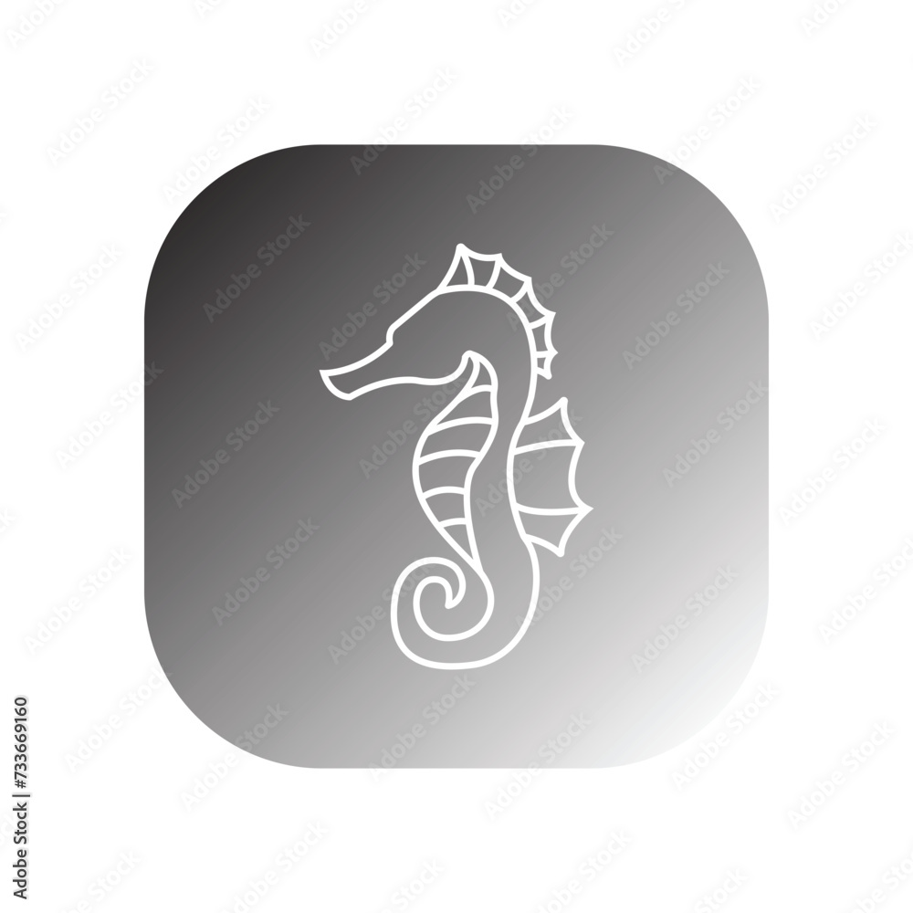 Fototapeta premium seahorse icon vector